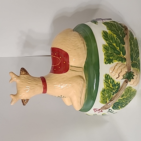 Anthropologie Nathalie Lete Reindeer Christmas Cookie Jar - Picture 6 of 10